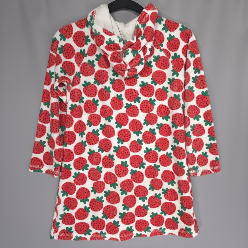 HANNA ANDERSSON Graphic Strawberry Hoodie 8 Terry Zip Full Kids‎ Girls - Picture 6 of 9